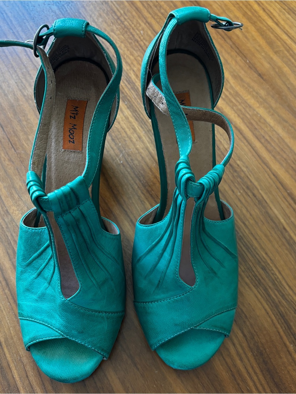 Miz Mooz Emerald Green Heels Size 8.5